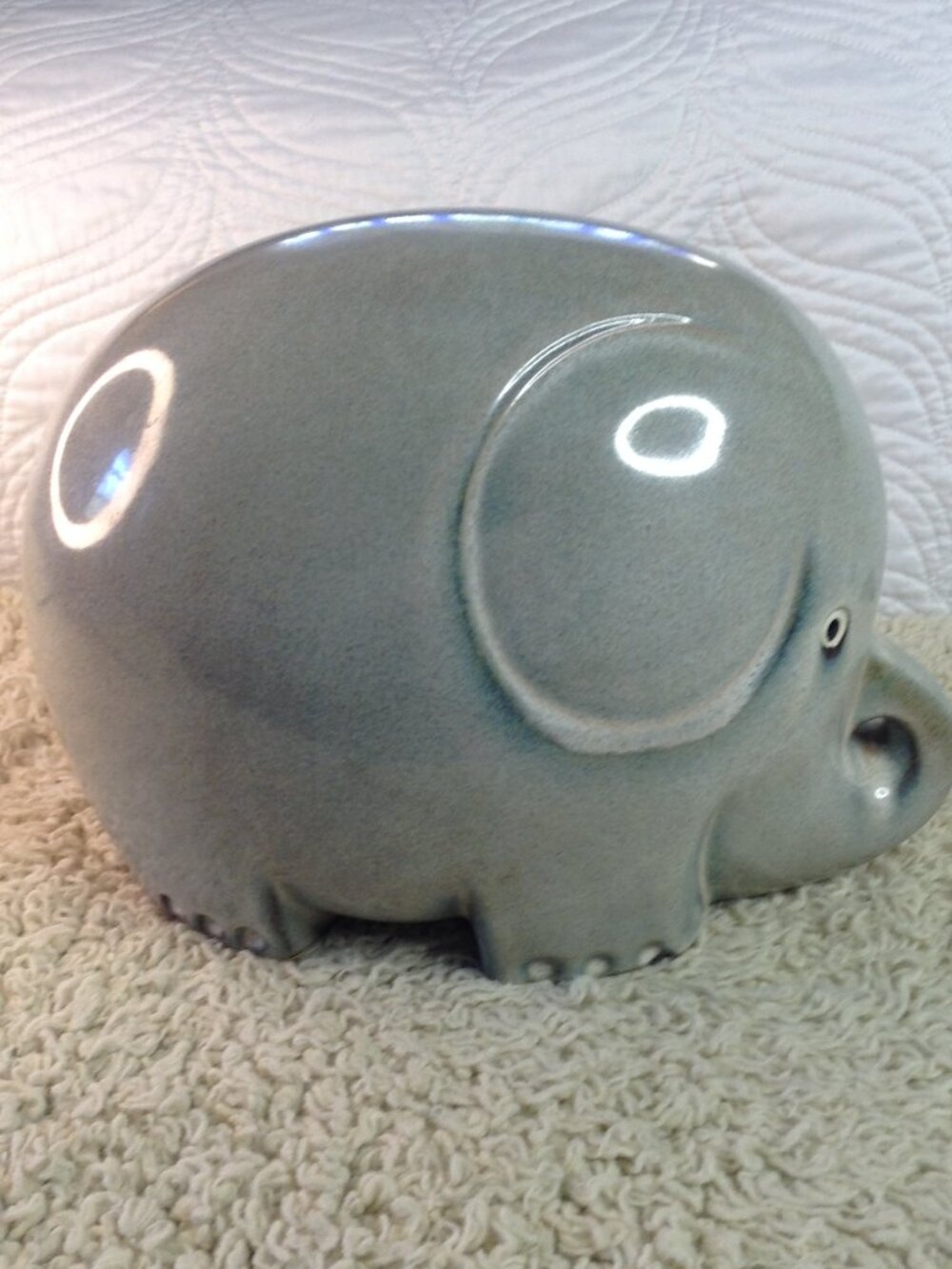 NWOT Ceramic/Stoneware Elephant Decor MCM Modernist Minimalist Elephant Lover